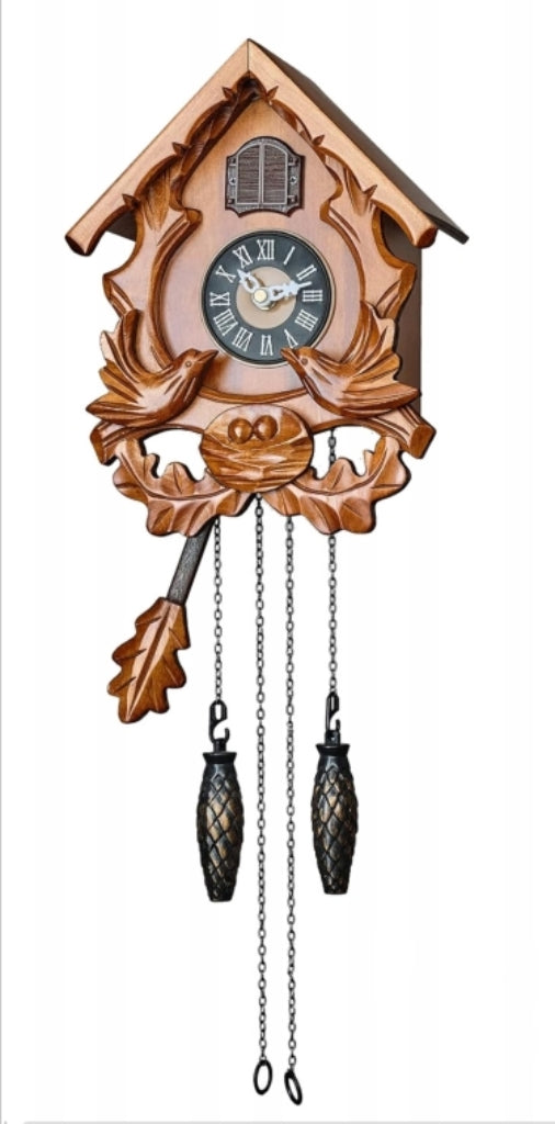 Cuckoo Clocks with Night Mode, Singing Bird and Carved Wood Decorations, AT-10004/10005/10006