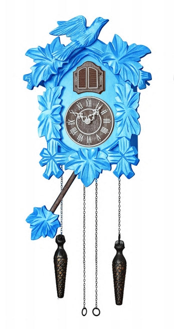 Quartz Cuckoo Clock 5-Leaves, with Singing Bird,Night Mode and Swinging Pendulum, Quartz Cuckoo Clock for Wall, AT-10010/10011/10012